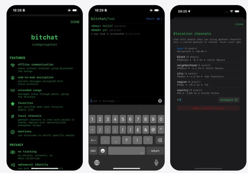 The messenger interface